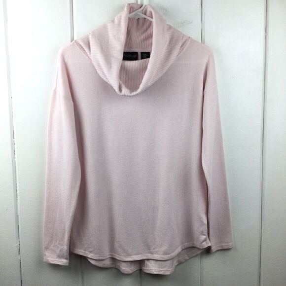 Rachel Zoe Pink Sweater,  Pastel Pink Cowl Neck Top, Size - XS - Picture 1 of 9